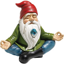 Statue de jardin, gnome de jardin zen durable et imperméable, en résine coulée à la main, non toxique et imperméable, idéale pour la