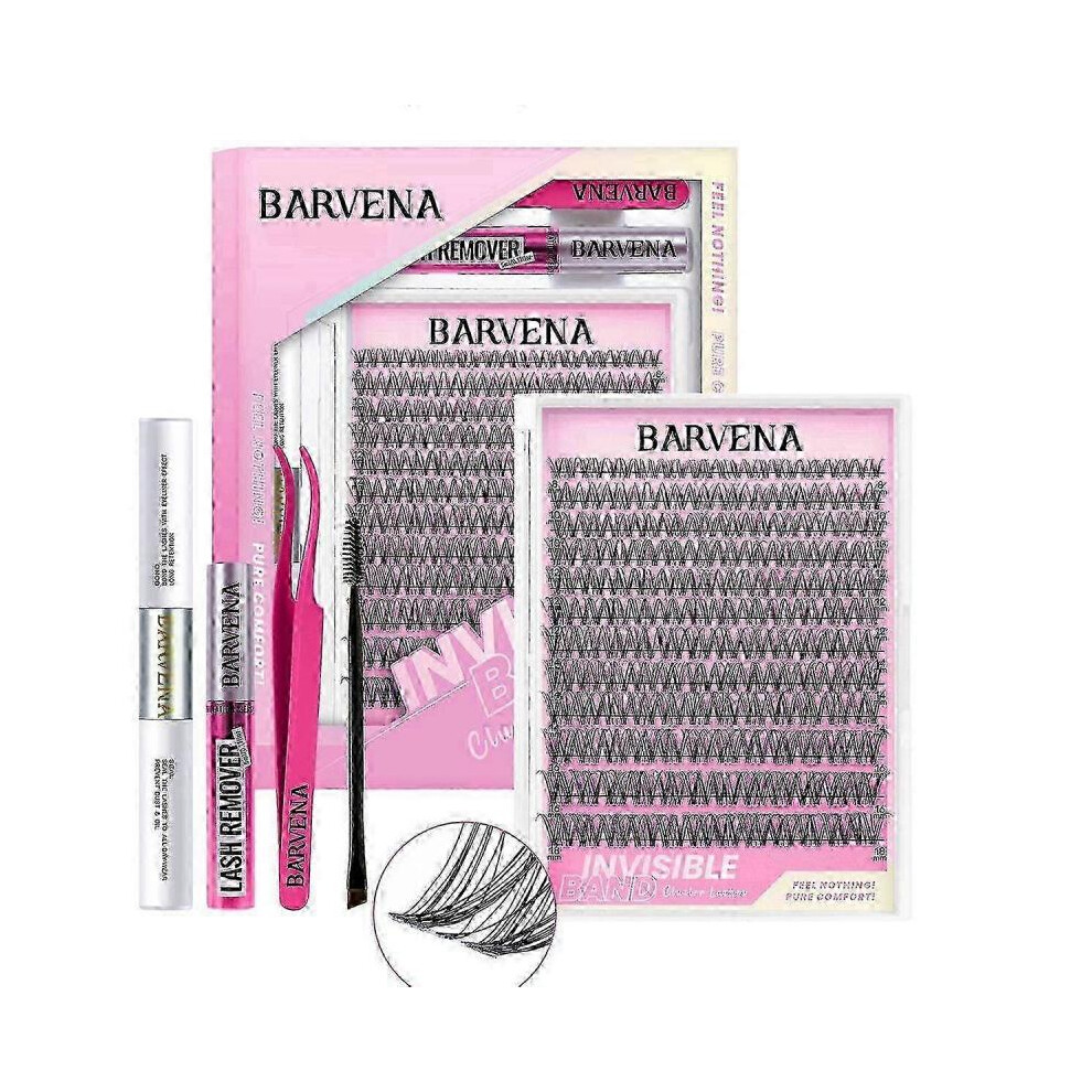 Lash Clusters Kit, Wispy Eyelash Clusters Lashes Natural Diy Lash Extension Kit, 8-18Mm Cluster Eyelash Extensions Kit, Lash Bond And Seal Tweezer-image