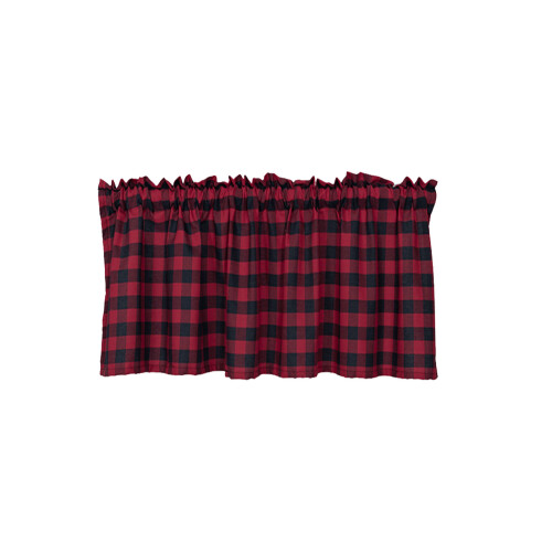 Κουρτίνες παραθύρου με τσέπη Rod, καρό Buffalo Plaid Gingham σε αγροικία για κουζίνα,