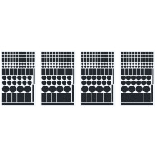 4 Sheets Adhesive Light Blocking Sticker For-Black PVC