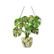 Acrylic Potted Plant Shape Stained Weather Resistant Window-04