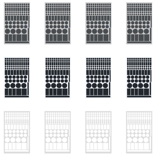 4 Sheets Adhesive Light Blocking Sticker For-Black PVC 1