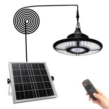 (5 leaves one for one) 5/6- Leaf Solar Pendant Lights Indoor Shed Light IP65 Waterproof Outdoor Light with Remote Control for Shop Garage