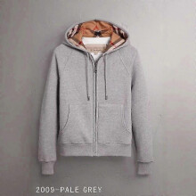 (S, Silver Gray) High Quality Original Single Hoodie British Style Hooded Men's Women's Pullover Women's Jacket Full Cardigan Zipper Coat
