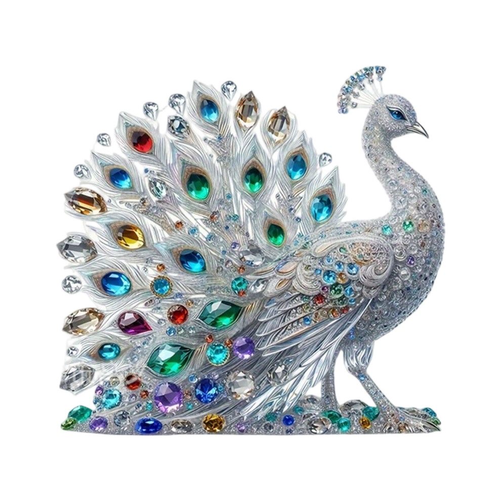 Acrylic Peacocks Figurine Sculptures Animal Statues-SCB1084