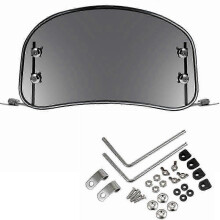 (Smoke) Universal Motorcycle Front Transparent Smoke Windshield for Motorbike Motocross Scooter ATV Scooter Windscreen