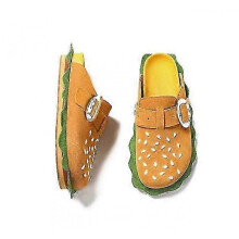(36) Women Flat Hamburger Slippers Comfortable Lightweight Slippers Outdoor Slides-Good