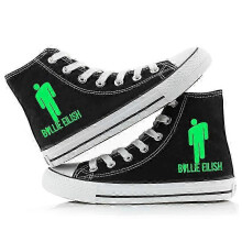 (35) Singer Billie Elish's breathable high-top canvas shoes for couples and teenagers.