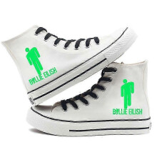 (44) Singer Billie Elish's breathable high-top canvas shoes for couples and teenagers.