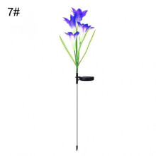 (7#) Multi-Color Artificial Lily Solar Power LED Garden Lawn Light Yard Decor Lamp