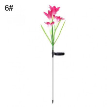 (6#) Multi-Color Artificial Lily Solar Power LED Garden Lawn Light Yard Decor Lamp