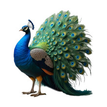 Acrylic Peacocks Statue Figurine Animal Sculpture-SCB1168 2