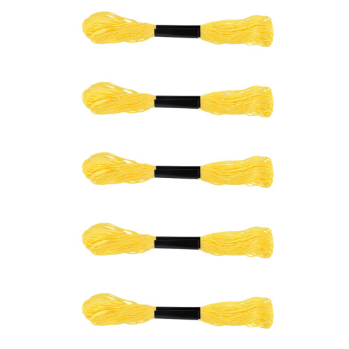Fournitures de couture de croix en polycoton, lots-Jaune