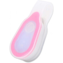 (Red) Waterproof Outdoor Portable LED Mini Night Light Running Button Silicone Clip Lamp Cycling lamp