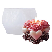 Moule à bougie en Silicone en forme de Rose, en forme de-Style A