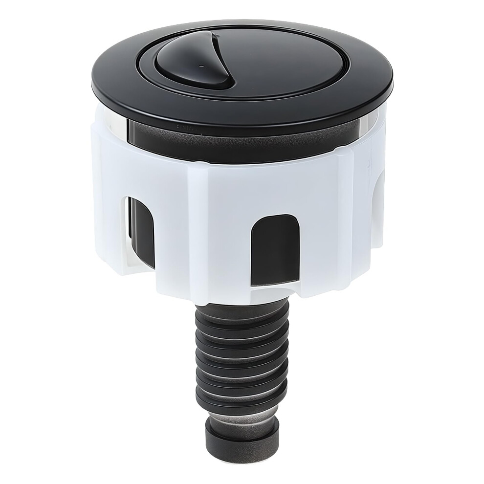 Shockproof Abs Flush Button For Wirecontrolled Toilets, Round Black, Abs Plastic, Responsive Cable Technology 9105992396474
