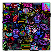 Autocolante personalizate din vinil, rezistente la soare, impermeabile, pentru motociclete, biciclete, bagaje, skateboard, autocolante neon decojite