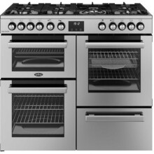 Belling Cookcentre 100DF 100cm Dual Fuel Range Cooker Stainless Steel, A/A Rated