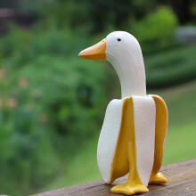 Statue de canard banane à usage multiple, sculpture créative en résine de haute qualité aux détails exquis, cadeau idéal pour les fêtes, le