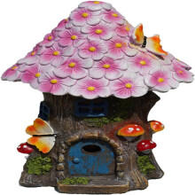 Maison champignon solaire féerique, en résine imperméable, au design élégant, idéale pour décorer terrasse et jardin. Cadeau parfait, facile