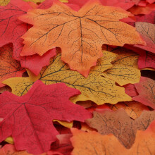 Künstliche Ahornblätter für Herbstdeko, Herbstlaub-Dekorationen, Tischdekorationen für Thanksgiving, Herbstblumenarrangements,