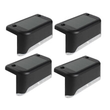 (China, 4pcs warm light) 14816pcs Solar Deck Lights LED Waterproof Outdoor Solar Powered LED Step Lights For Decks Stairs Patio Yard Garden Decor