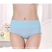 (XL, Light blue) Women's underwear solid color mid-rise cotton fabric women's briefs briefs size-selected underwear