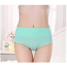 (L, light green) Women's underwear solid color mid-rise cotton fabric women's briefs briefs size-selected underwear