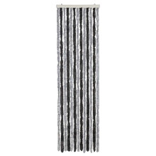 (grey and black, 56 x 200 cm) vidaXL Fly Curtain Door Curtain Fly Screen Fly Blind Insect Curtain Chenille