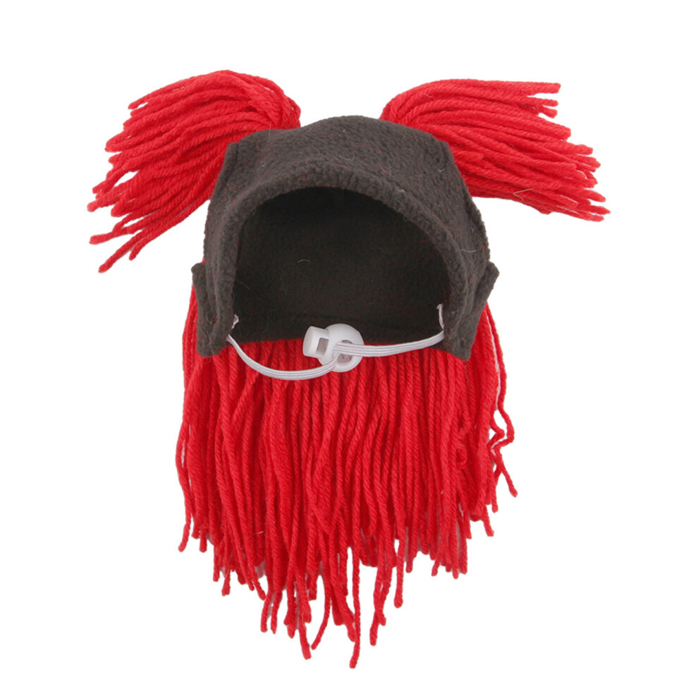 Pet Plush Hat for Cat Adjustable Strap Dog Cap Kitten-Red-image-OPC-PN9FCRP-NEW