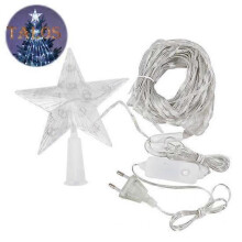 (white) Christmas Tree Cascading Twinkle Lights 8 Modes Adjustable Timer Function Waterproof Easy to Install Cascading Tree Twinkle Fairy Lights