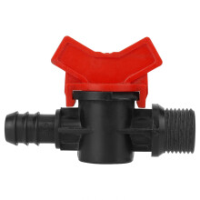 Vanne à bille cannelée multifonctionnelle pour débit d'eau réglable, vanne d'irrigation goutte à goutte à installation simple, en plastique