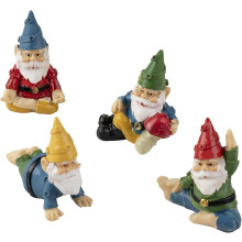 Nains de jardin enchantés, accessoires de jardin féeriques charmants, décorations extérieures uniques, ensemble de statues miniatures en