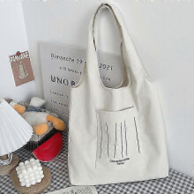Large capacity yoga tote canvas bag, artistic travel bag, minimalist and stylish canvas bag for women and students.