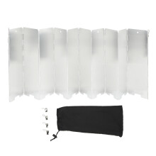 Protector térmico para mochileros, paravientos ligero de aleación de aluminio, panel ajustable, paravientos para estufa de camping, paravientos
