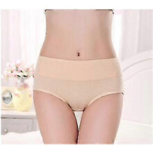 (XL, apricot) Women's underwear solid color mid-rise cotton fabric women's briefs briefs size-selected underwear