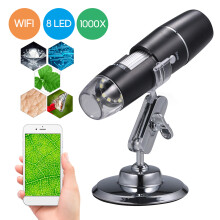 Portable WiFi Electron Microscope 1000x HD Magnifier with LED for Kids