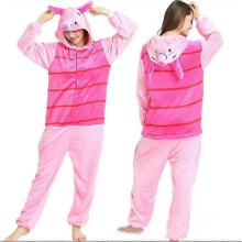 (XL)Women Cosplay Hooded Animal Cartoon Animal Piglet Pajamas
