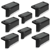 (China, 8pcs white light) 14816pcs Solar Deck Lights LED Waterproof Outdoor Solar Powered LED Step Lights For Decks Stairs Patio Yard Garden Decor