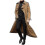 (S, Khaki) Men Long Trench Coat Lapel Overcoat Casual Winter Jacket Plain Outerwear-MXBC 1
