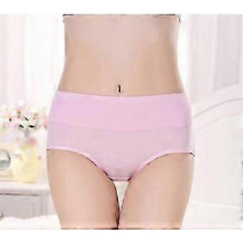 (M, pink) Women's underwear solid color mid-rise cotton fabric women's briefs briefs size-selected underwear