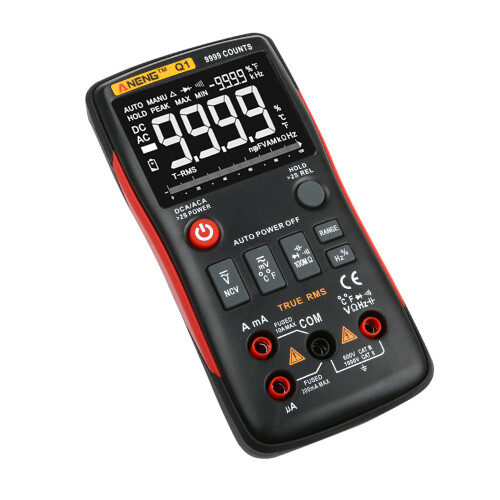 ANENG 9999 Counts True RMS Digital Multimeter, 145x73x30mm, Orange/Red 2