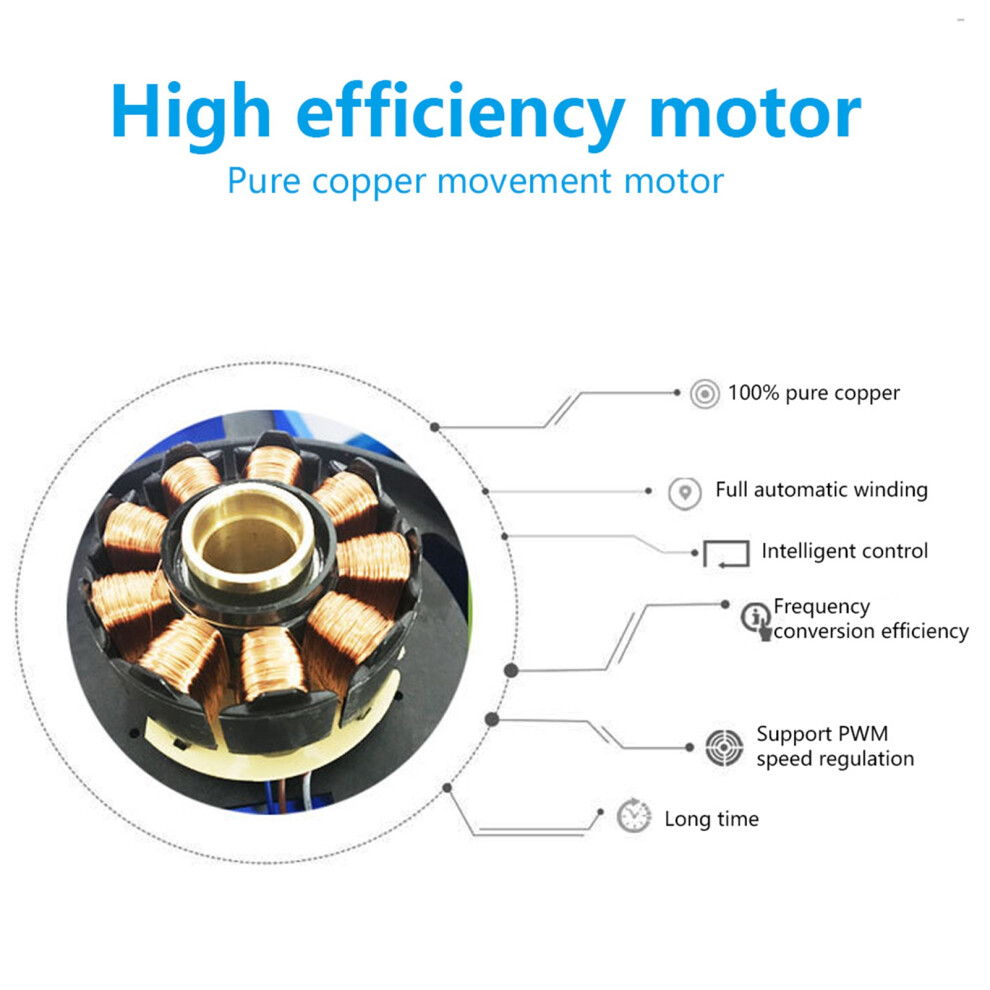 8In Adjustable Speed Duct Fan 75W 3800 Rpm 1205Mâ³/H Blue 8751363986167