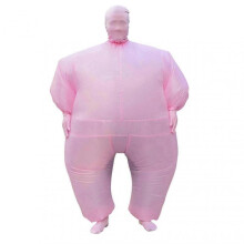 (adult, Pink) Big Fats Solid-Color Inflated Costume Lightweight Battery Powered Costume for Women Men Adult-Good