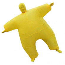 (adult, Yellow) Big Fats Solid-Color Inflated Costume Lightweight Battery Powered Costume for Women Men Adult-Good