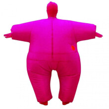 (adult, Rose Red) Big Fats Solid-Color Inflated Costume Lightweight Battery Powered Costume for Women Men Adult-Good