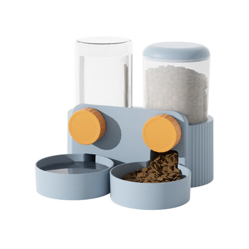 Cat Feeder Cat Water Dispenser Pet Feeder Cat Automatic-Blue