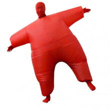(adult, Red) Big Fats Solid-Color Inflated Costume Lightweight Battery Powered Costume for Women Men Adult-Good