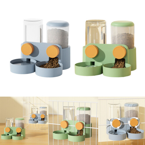 Cat Feeder Cat Water Dispenser Pet Feeder Cat Automatic-Blue 2