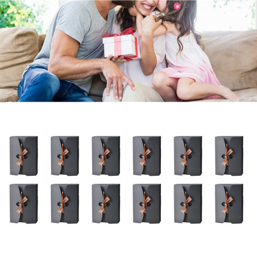 Κουτιά δώρων πολλαπλών χρήσεων, μαύρα χάρτινα κουτιά χειροτεχνίας, εύκολα στη 1